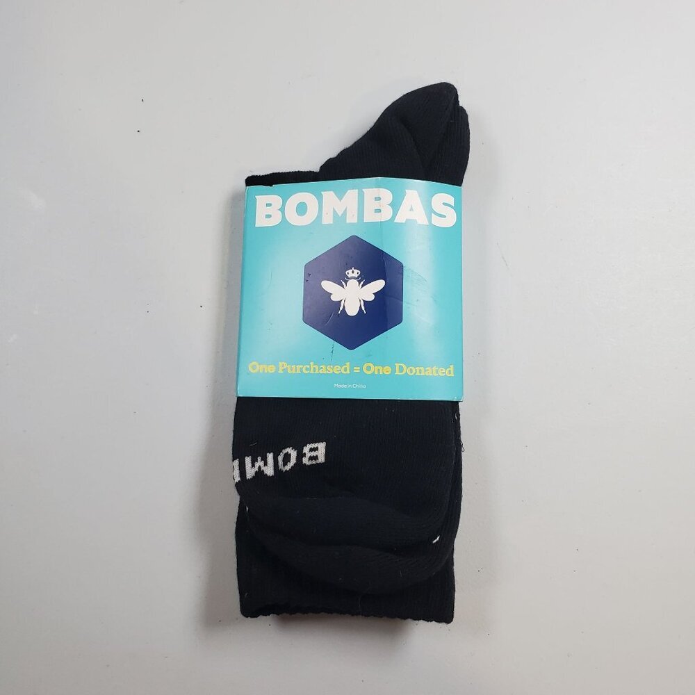Bombas Tube Socks Men Size 6 - 9 NWT Midweight Supima Cotton Blend Black